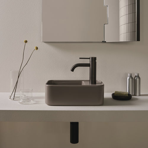 Lavabo da appoggio - LES PETITES - ARENARIA - Ceramica Cielo - in ceramica / rettangolare / 1 foro