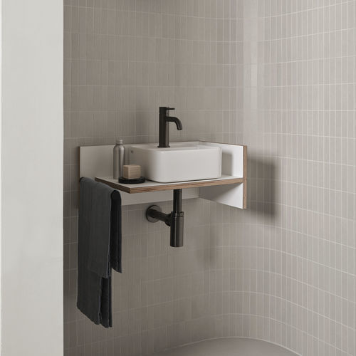 Lavabo da appoggio - LES PETITES - TALCO - Ceramica Cielo - in ceramica / quadrato / 1 foro