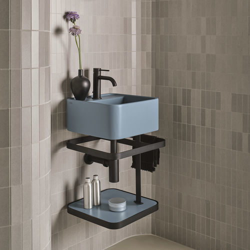 Mobile lavabo sospeso - LES PETITES - POLVERE - Ceramica Cielo - in ceramica / in acciaio / contemporaneo
