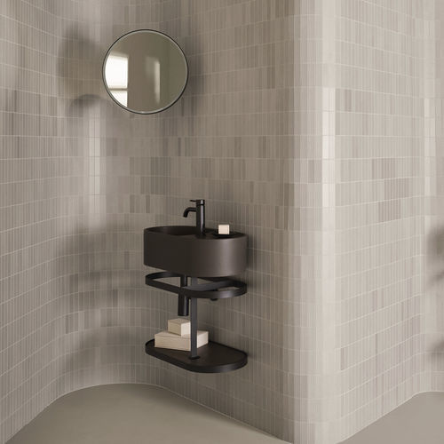 Mobile lavabo sospeso - LES PETITES - CACAO - Ceramica Cielo - in ceramica / in acciaio / contemporaneo