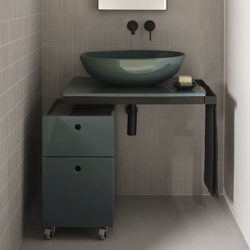 Mobile basso da bagno - LUISA - SMERALDO - Ceramica Cielo - da appoggio
