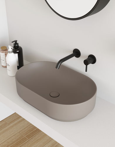 Lavabo da appoggio - MARE - MRLAO - ARENARIA - Ceramica Cielo - in ceramica / ovale / senza foro