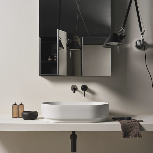 Lavabo da appoggio - MARE - MRLAO - TALCO - Ceramica Cielo - in ceramica / ovale / senza foro