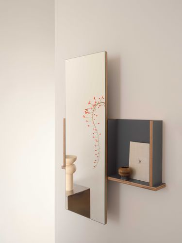 Specchio da bagno a muro - THEO - THSPR - GRAFITE - Ceramica Cielo - per hotel / per camera d'hotel / contemporaneo