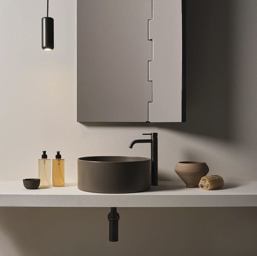 Lavabo da appoggio - THEO -THLAO - ARENARIA - Ceramica Cielo - in ceramica / rotondo / senza foro