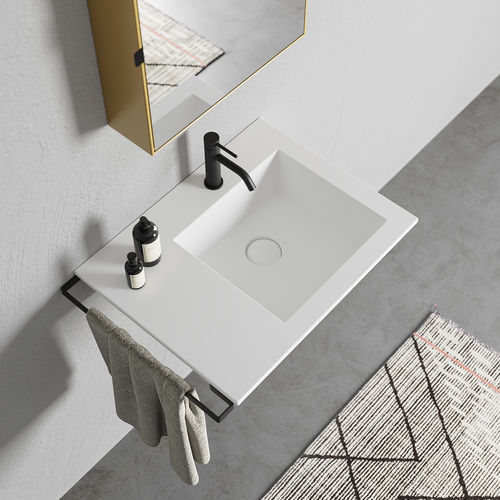 Lavabo sospeso - Era 60 - Ceramica Cielo - in ceramica / rettangolare / 1 foro