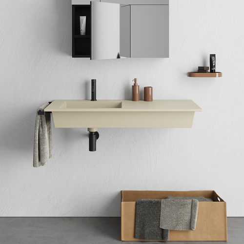 Lavabo sospeso - Era 80 - Ceramica Cielo - in ceramica / rettangolare / 1 foro
