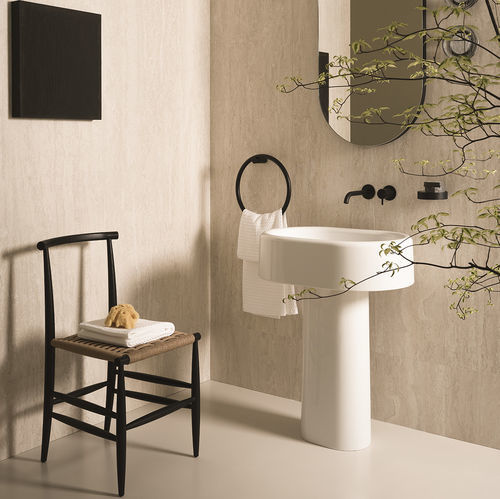Lavabo autoportante - ITACA 343 - Ceramica Cielo - in ceramica / ovale / senza foro