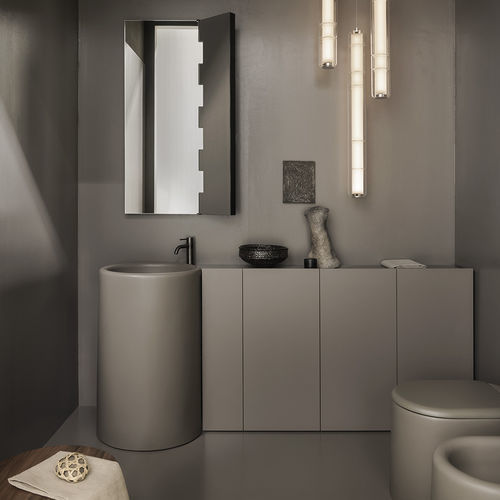 Mobile lavabo da appoggio - Itaca 128 - Ceramica Cielo - in legno / in ceramica / contemporaneo