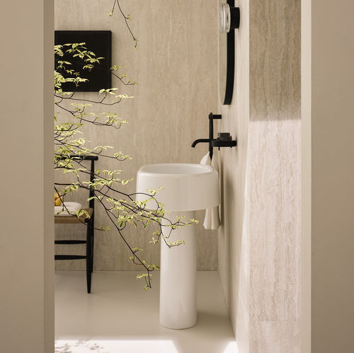 Lavabo autoportante - Itaca 344 - Ceramica Cielo - in ceramica / ovale / senza foro