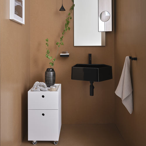 Lavabo sospeso - Kanto 368 - Ceramica Cielo - in ceramica / pentagonale / 1 foro