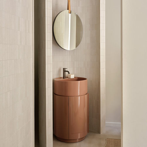 Mobile lavabo da appoggio - TIBERINO N - Ceramica Cielo - in ceramica / design / 1 porta