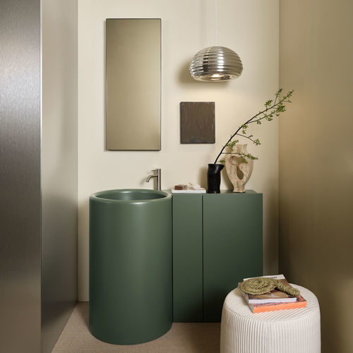 Mobile lavabo da appoggio - ITACA 90 - Ceramica Cielo - in legno / in ceramica / contemporaneo