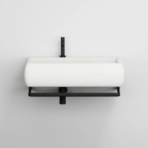 Lavabo sospeso - TESEO 75 - Ceramica Cielo - in ceramica / con portasalviette integrato / lucido