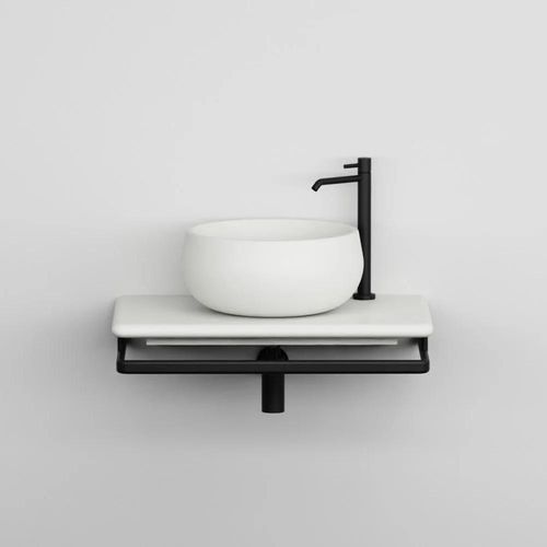 Piano lavabo in ceramica - TESEO 75 - Ceramica Cielo - con portasalviette integrato / non specificato