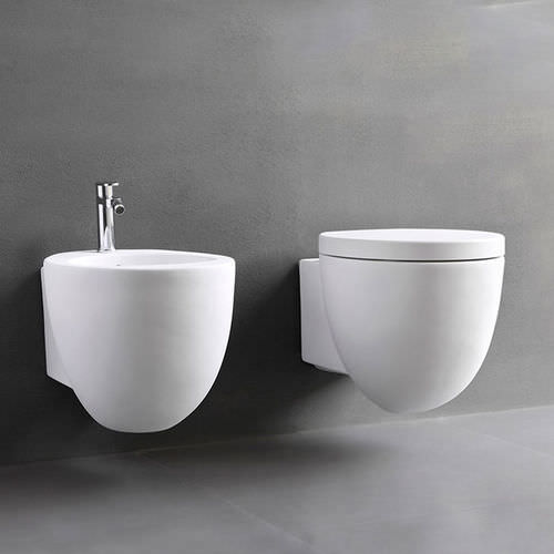 WC sospeso - LE GIARE - TALCO - Ceramica Cielo - in ceramica / con doppio scarico