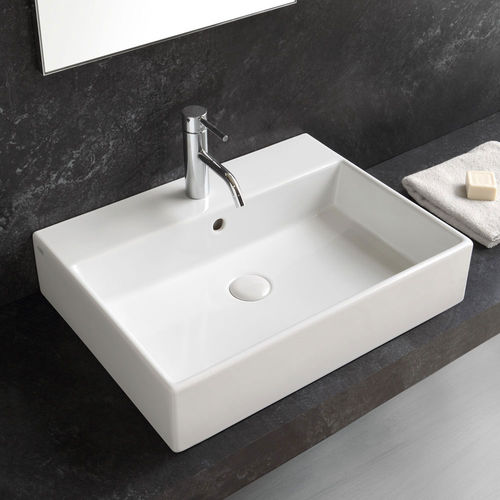 Lavabo sospeso - SMILE - GLOSSY WHITE - Ceramica Cielo - in ceramica / con specchio regolabile / rettangolare