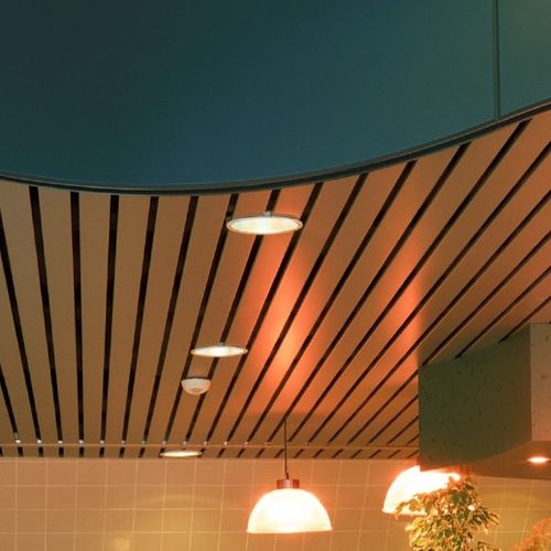 Controsoffitto in metallo - Luxalon® 84B - Hunter Douglas Architectural - a doghe / per ufficio / per camera bianca