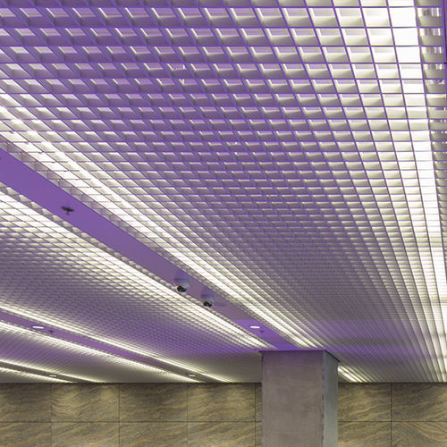 Soffitto in metallo - Luxalon® Cell C40 / C50 - Hunter Douglas Architectural - a quadrotte / per ufficio / per sala conferenze