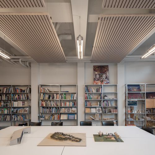 Controsoffitto in fibra di poliestere - HeartFelt® Islands - Hunter Douglas Architectural - in feltro / in pannelli / per ufficio
