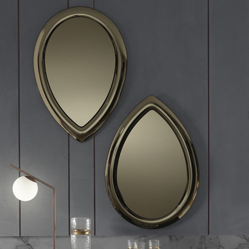 Specchio a muro - PETALO - Riflessi - contemporaneo / ovale / dorato
