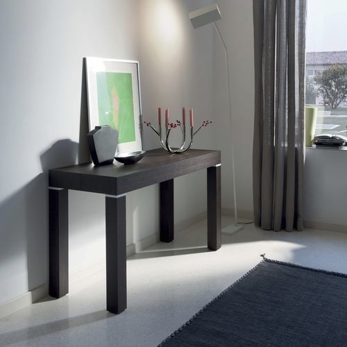 Consolle contemporanea - PQR - Riflessi - in legno / con supporto in legno / rettangolare