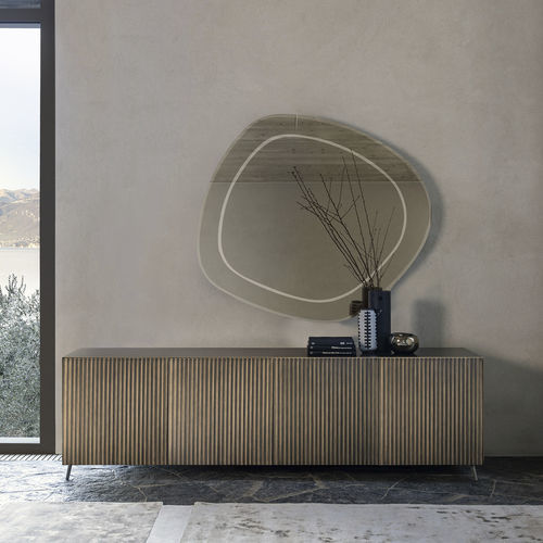 Specchio a muro - SIRMIONE - Riflessi - contemporaneo / argentato / grigio