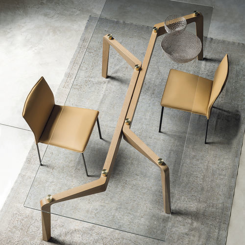 Sedia contemporanea - STELLA FLEX - Riflessi - da interno / in tessuto / con supporto in acciaio
