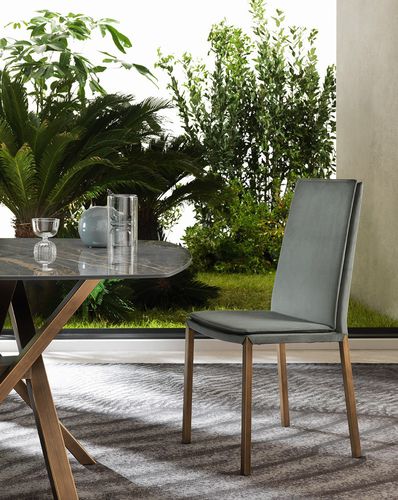 Sedia contemporanea - SVEVA FLEX - Riflessi - da interno / in tessuto / con supporto in acciaio