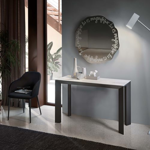 Consolle contemporanea - MANHATTAN - Riflessi - in cristallo / in ceramica / con supporto in alluminio
