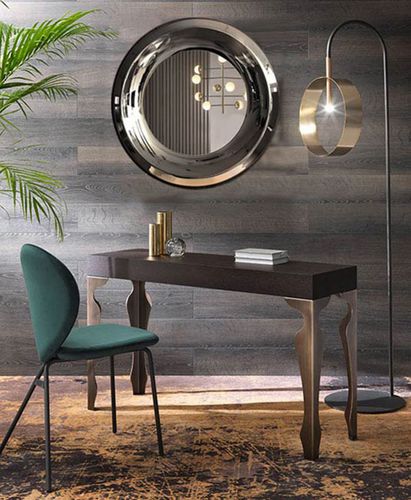 Consolle contemporanea - LUXURY  - Riflessi - in legno / con supporto in metallo / rettangolare