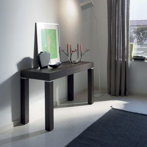 Consolle contemporanea - PQR  - Riflessi - in legno / in alluminio / con supporto in legno