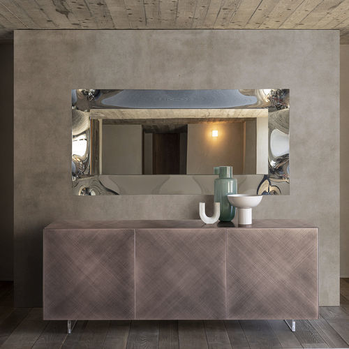 Credenza contemporanea - ESSENZIA TIBETANA  - Riflessi - in legno laccato / in vetro / in ceramica