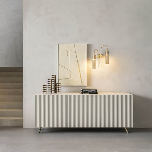 Credenza contemporanea - ONDA - Riflessi - in legno laccato / con ante battenti / con 4 gambe