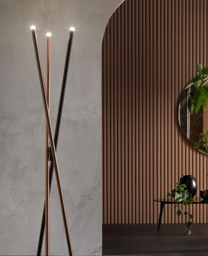 Lampada da terra - SHANGAI PT  - Riflessi - in metallo / contemporanea / con cavo