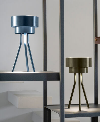 Lampada da tavolo - PLANET T SMALL - Riflessi - in metallo / contemporanea / ricaricabile