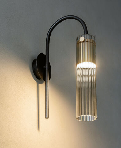 Applique contemporanea - TUBE A  - Riflessi - da interno / in vetro / in metallo verniciato