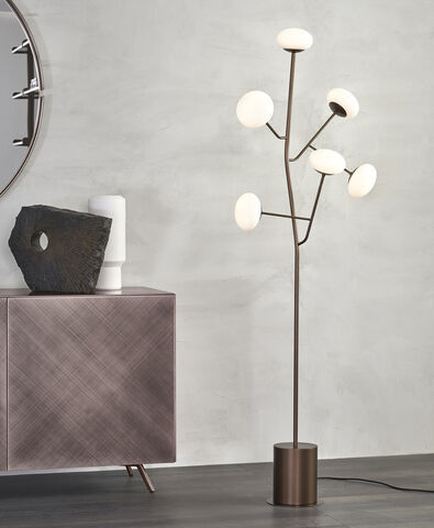 Lampada da terra - RAMY PT - Riflessi - in metallo verniciato / in vetro / contemporanea