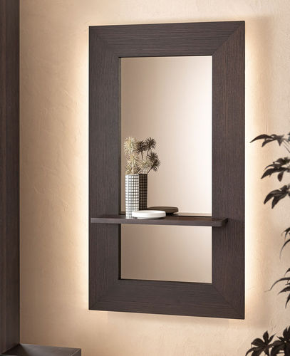 Specchio a muro - SIBILLA - Riflessi - contemporaneo / rettangolare / in rovere
