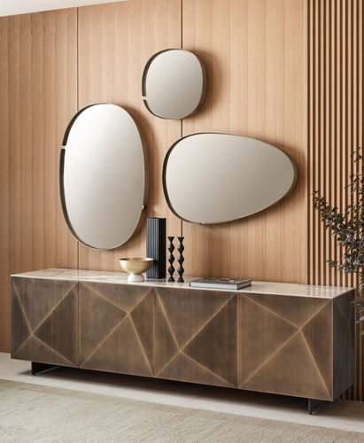 Credenza contemporanea - CUBRIC  - Riflessi - in legno / in acciaio / in metallo verniciato