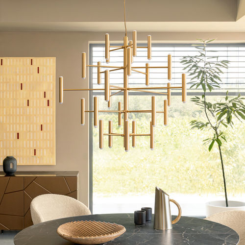 Lampadario contemporaneo - CHARME S - Riflessi - in metallo laccato / scultura / a candelabro