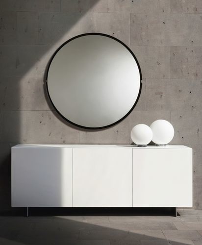 Credenza contemporanea - ESSENZIA - Riflessi - in legno laccato / con ante battenti / a slitta