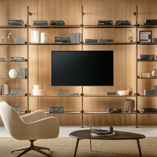Libreria modulare - TECHWALL - Riflessi - pavimento-soffitto / contemporanea / in alluminio