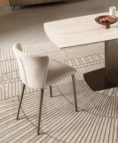 Sedia contemporanea - GIO' - Riflessi - da interno / in tessuto / con supporto in legno
