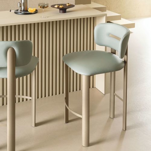 Sedia da pranzo design - VELVET SGABELLO - Riflessi - per interni / in ecopelle / in tessuto