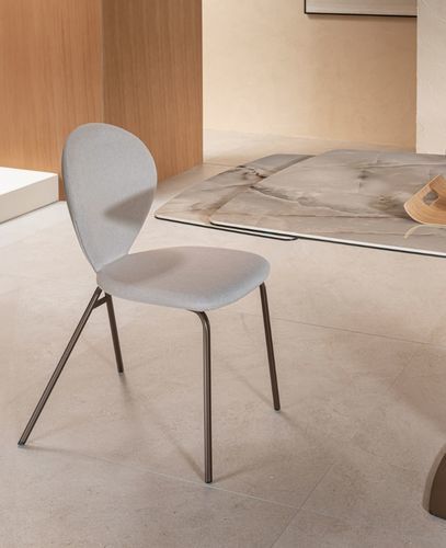 Sedia contemporanea - PERLA - Riflessi - da interno / in tessuto / in pelle