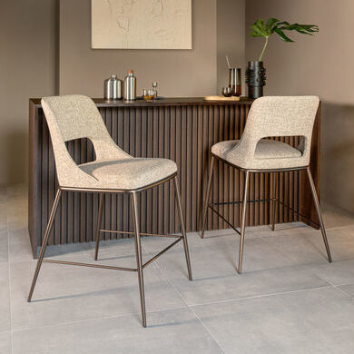 Sedia da pranzo contemporanea - MAIA SGABELLO - Riflessi - da interno / in tessuto / in frassino