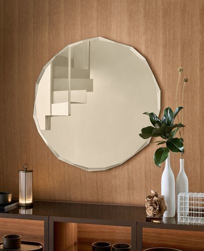 Specchio a muro - PANDORA - Riflessi - contemporaneo / trasparente / aspetto bronzo