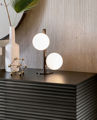 Lampada da tavolo - TWIST T - Riflessi - in metallo / in vetro / contemporanea