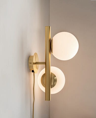 Applique contemporanea - TWIST A  - Riflessi - da interno / in metallo verniciato / sferica